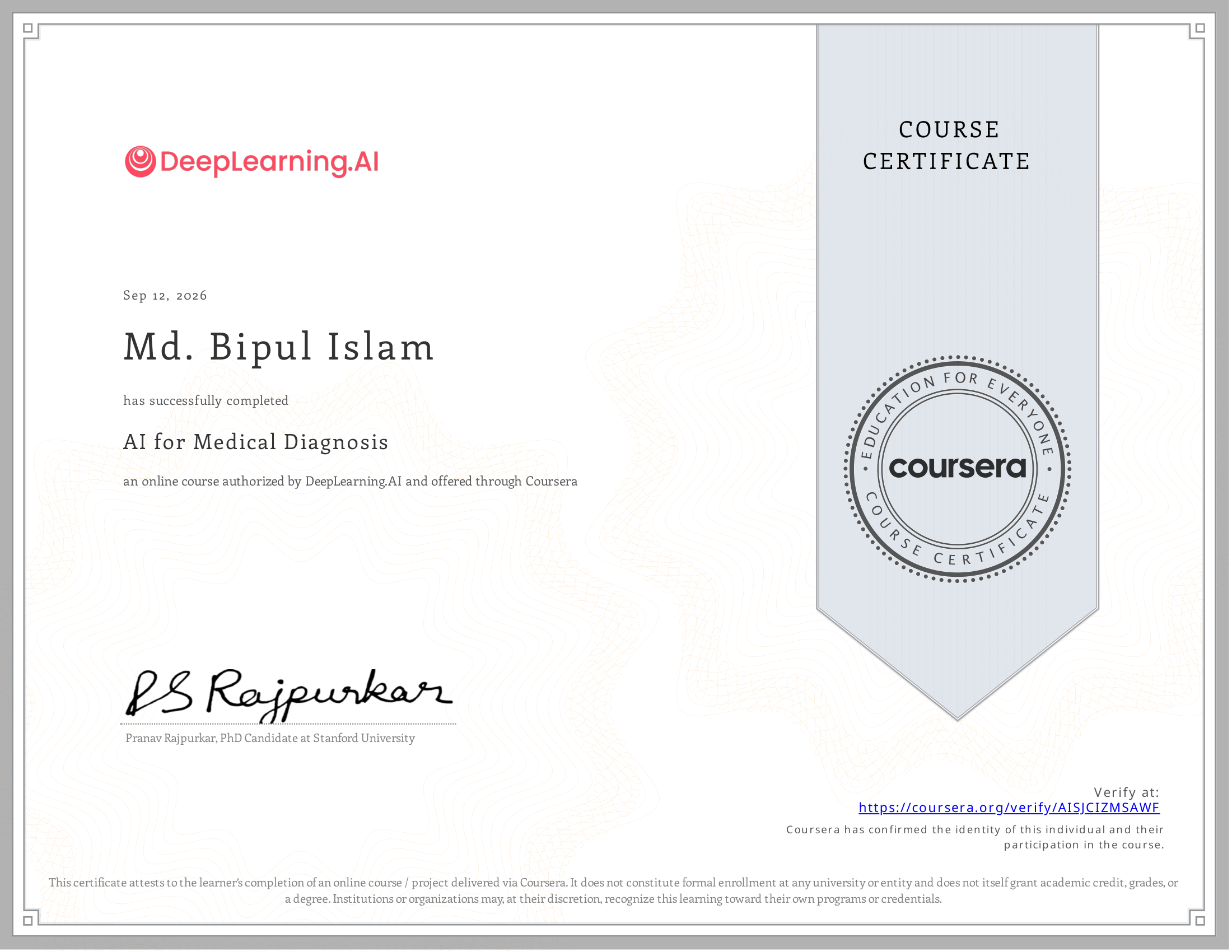 AI for Medical Diagnosis