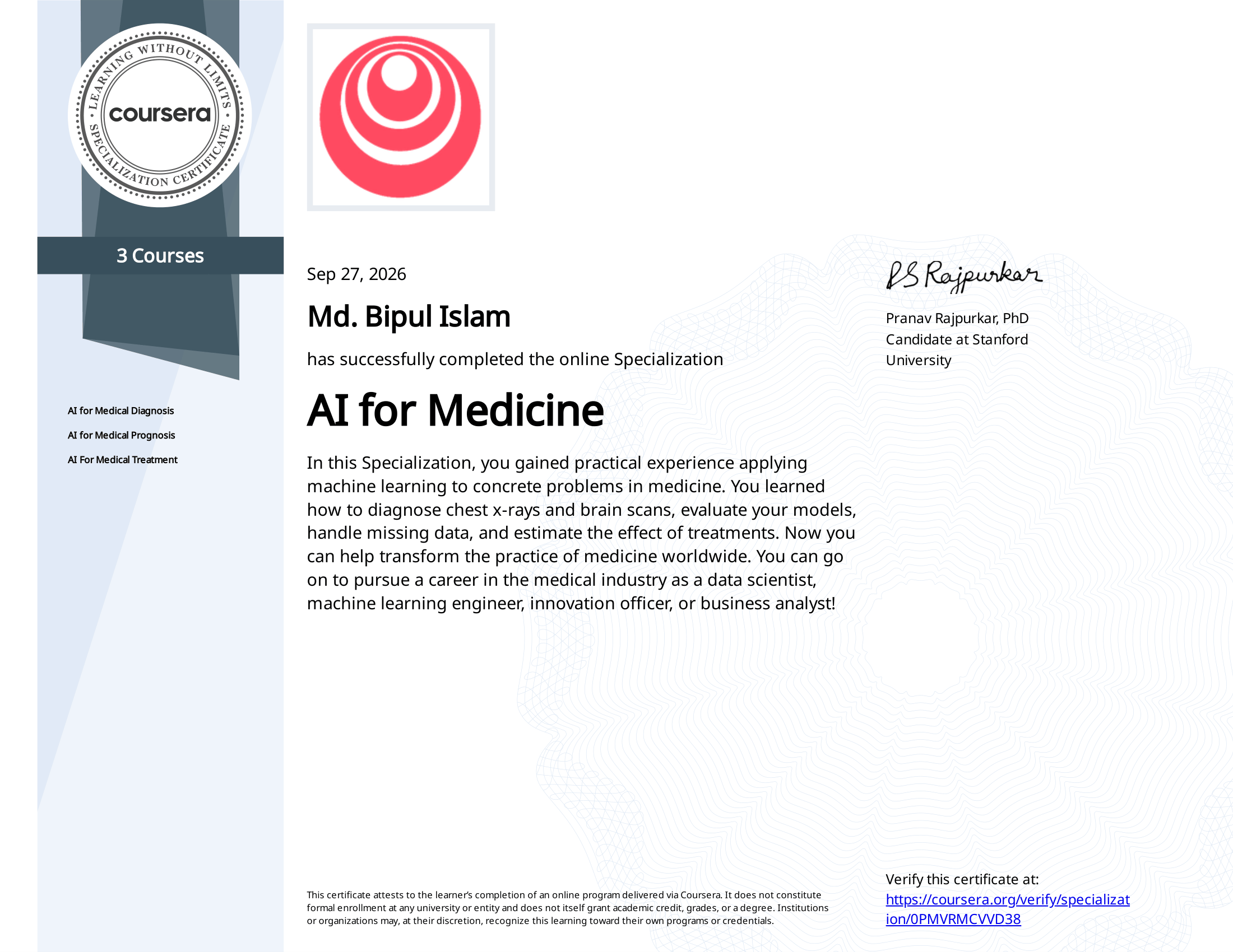 AI for Medicine Specialization (DeepLearning.AI)