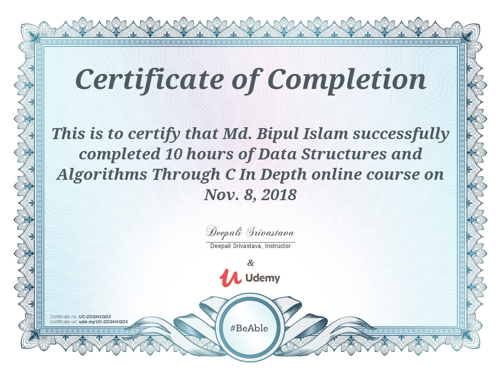 Data Structures and Algorithms